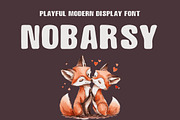 Nobarsy –Playful Modern Display Font, a Sans Serif Font by 3ab2ou (Thumbnail 1 of 4)