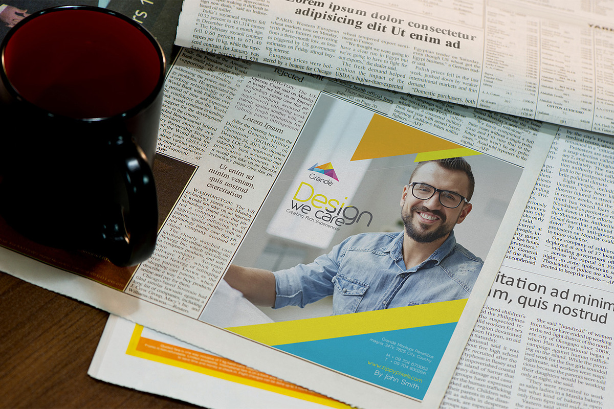 Newspaper Advertising Mockups Vol. 2, an Advertising Mockup by ZippyPixels (Photo 6 of 14)