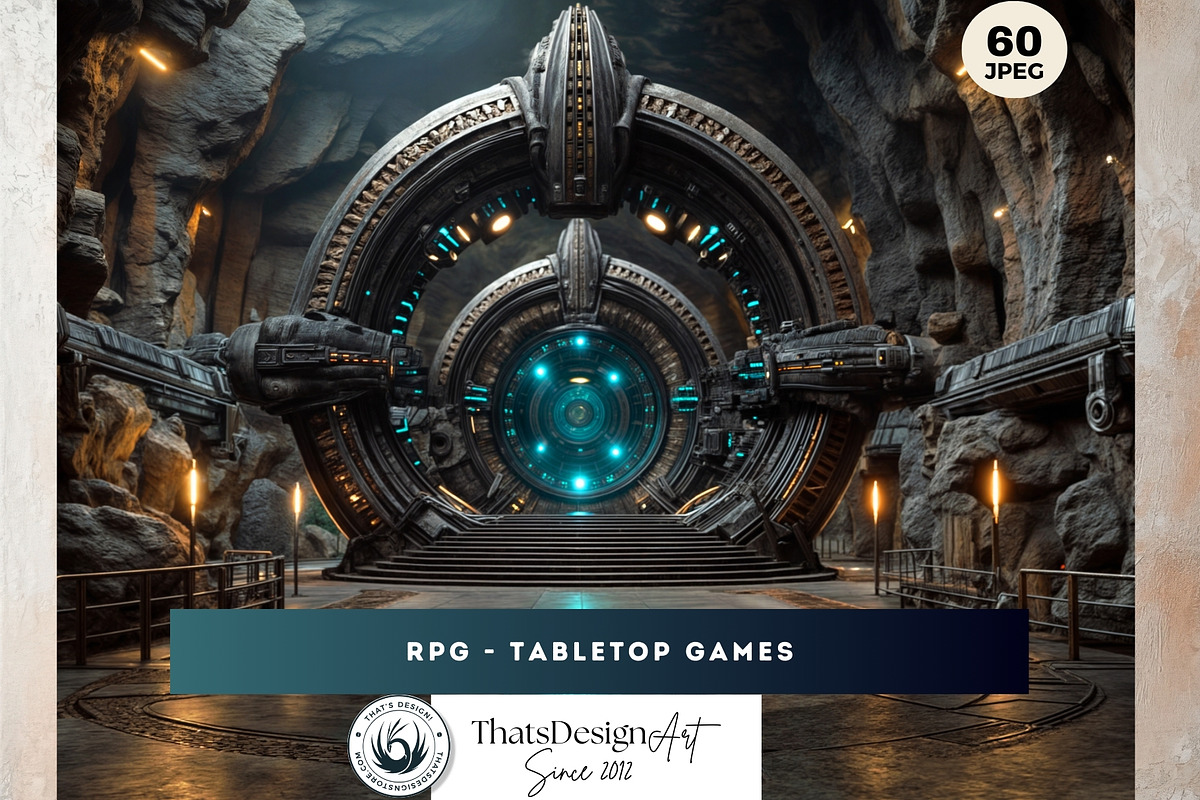 Sci-Fi Backdrops Digital Papers, a Decorative Illustration by ThatsDesignArt (Photo 9 of 14)