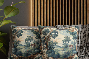 Colorful Toile de Jouy Pattern, a Pattern Graphic by elfy creative