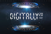 Digital Display Font, a Symbol Font by artyway (Thumbnail 1 of 3)