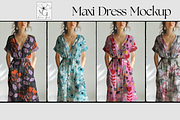 Maxi Dress Mockup, an Apparel Mockup by Nora Gad (Thumbnail 1 of 14)