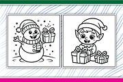 Winter Christmas Coloring Pages, an Illustration by LightExpress (Thumbnail 2 of 5)