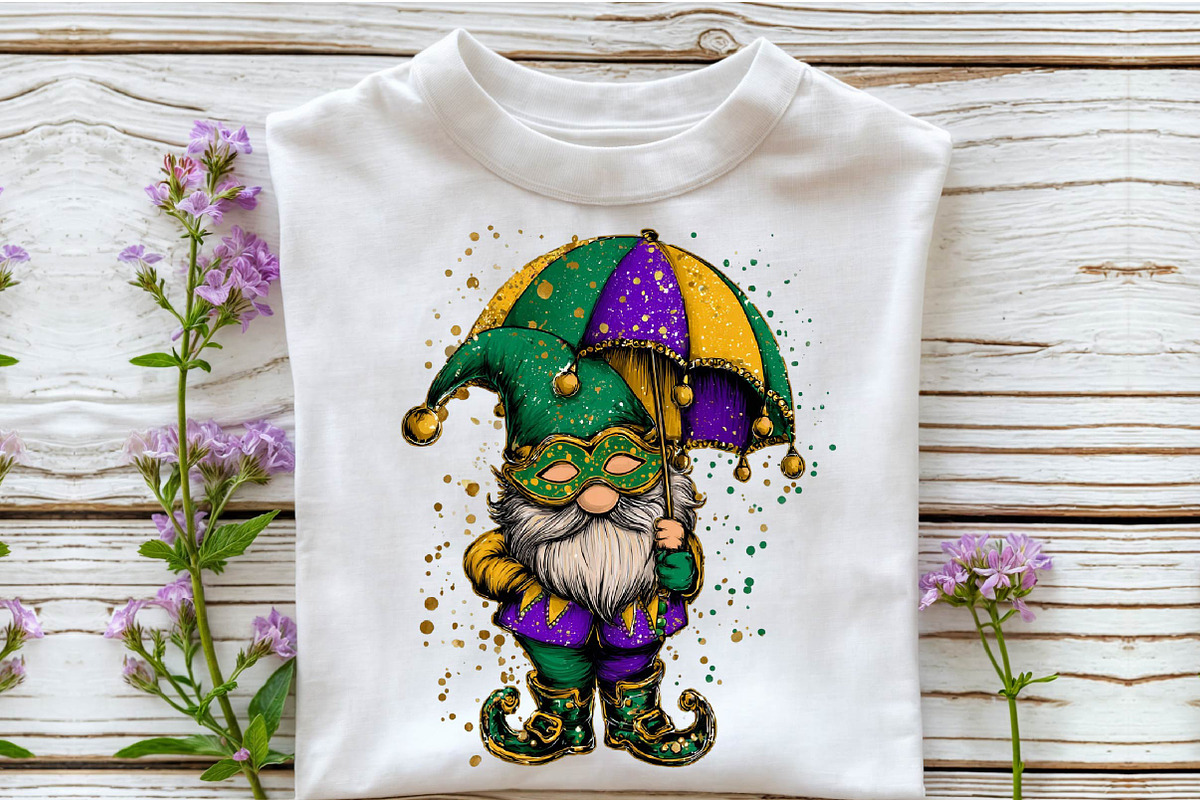 Mardi Gras Gnome Clipart Set, an Illustration by Sublimation Artist (Photo 6 of 6)