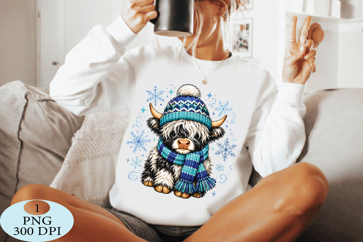 Cute Christmas Cow Png, a Seasonal Illustration by Daily.Designs (Photo 4 of 5)