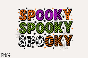 Preppy Halloween Spooky Png, an Illustration by Black Bird Studio