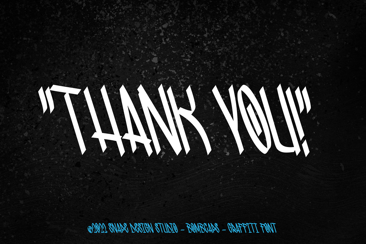 Bombcaps - Graffiti Font, a Font by Snape Design Studio (Photo 5 of 5)