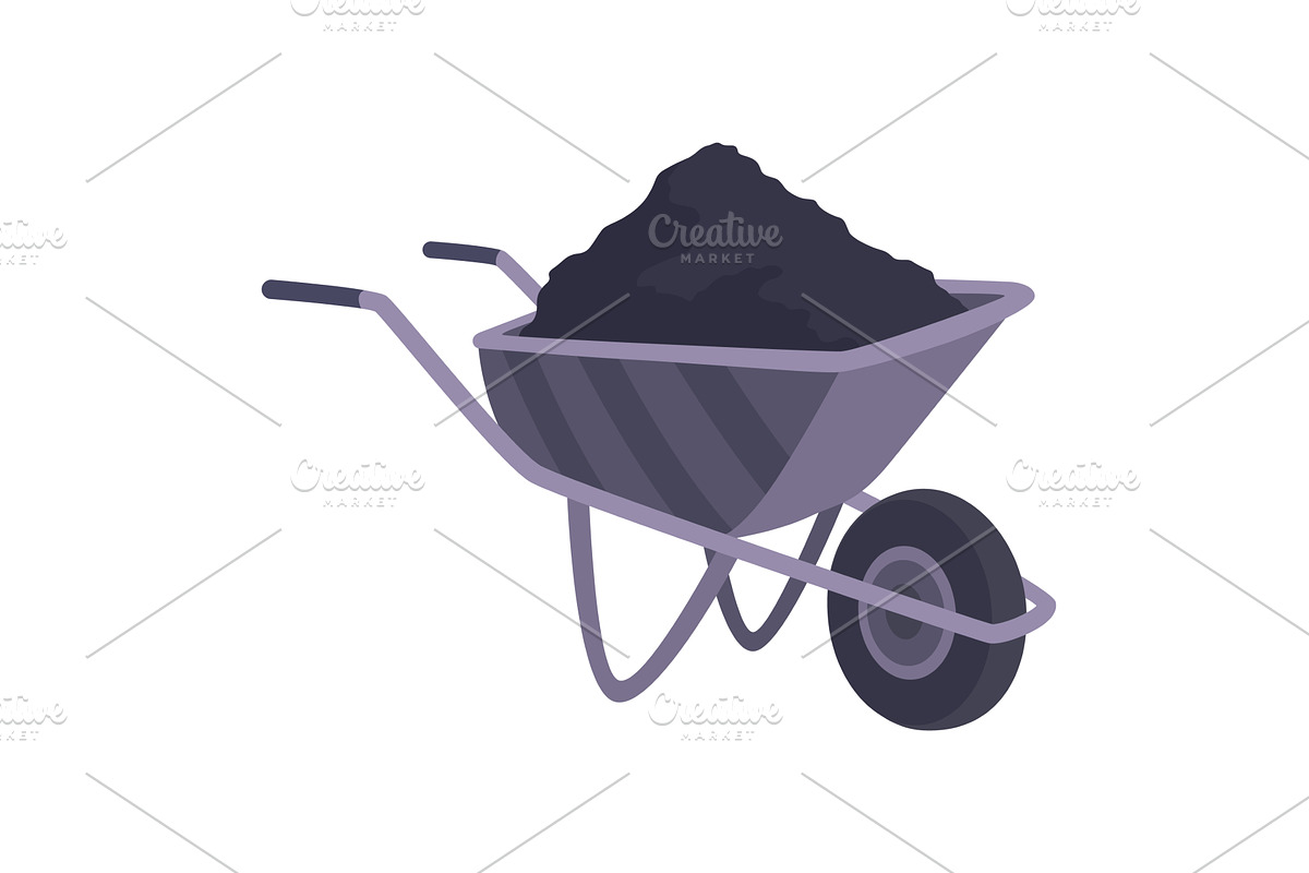 Cart Full of Dark Soil in, an Illustration by Things for designers
