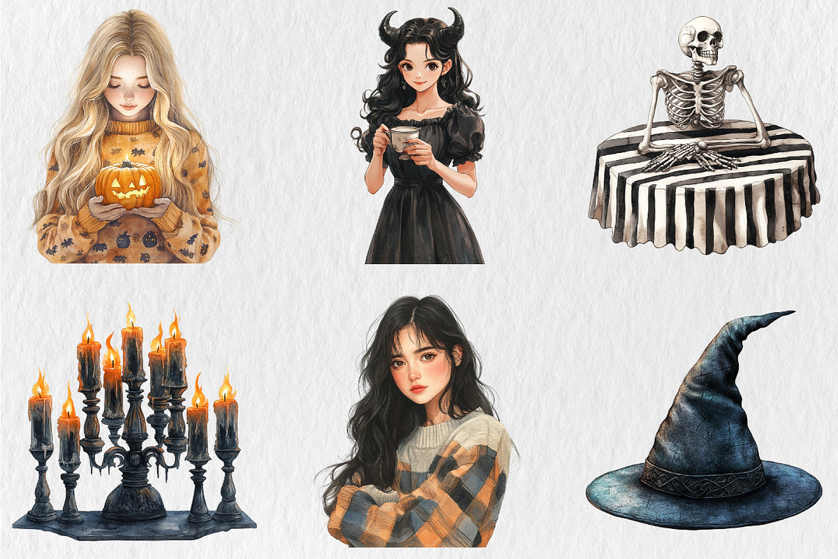 Cozy Halloween Clipart, an Illustration by Rose Art (Photo 4 of 5)