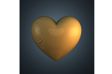 Wooden Heart Shape