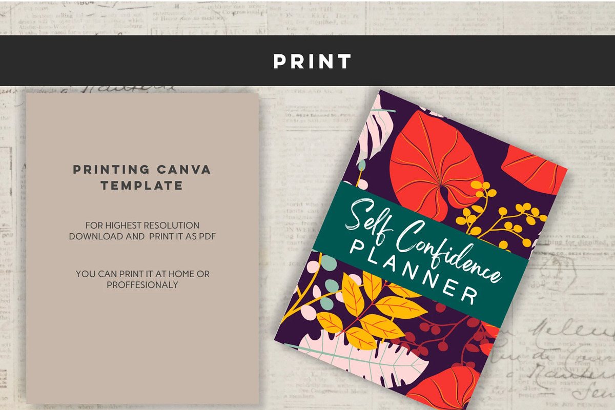 Printable Self Confidence Planner, a Stationery Template by Design House (Photo 7 of 9)