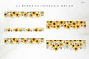Sunny sunflowers, watercolor flowers, a Texture Illustration by ollalya (Thumbnail 7 of 16)
