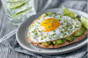 Breakfast tostadas with a Mexican, a Food & Drink Photo by ZinetroN