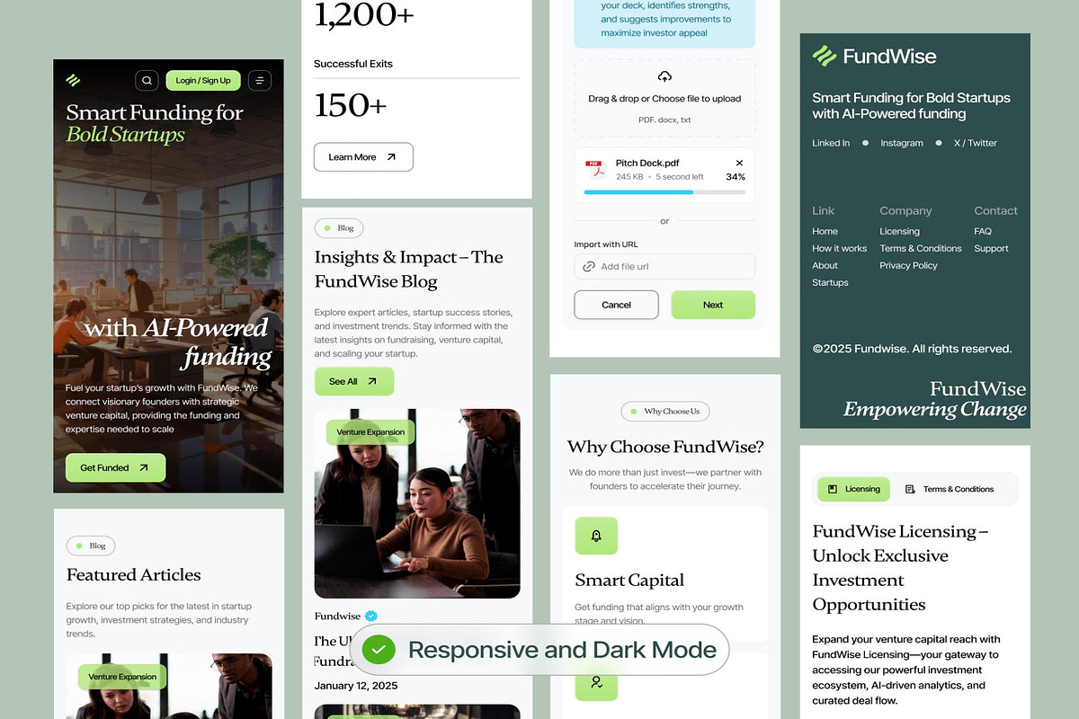 FundWise - Smart Funding Startups AI, an UI Kit Template by Creative Perspective (Photo 5 of 8)