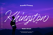 Khingston Brush Script, a Script Font by Creatype Studio (Thumbnail 1 of 10)