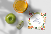 Vegetables background templates set, a Food Illustration by Good Studio (Thumbnail 5 of 6)