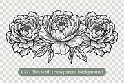 Peony Flower Line Art Illustration, a Decorative Illustration by Kusumaillustration (Thumbnail 11 of 15)