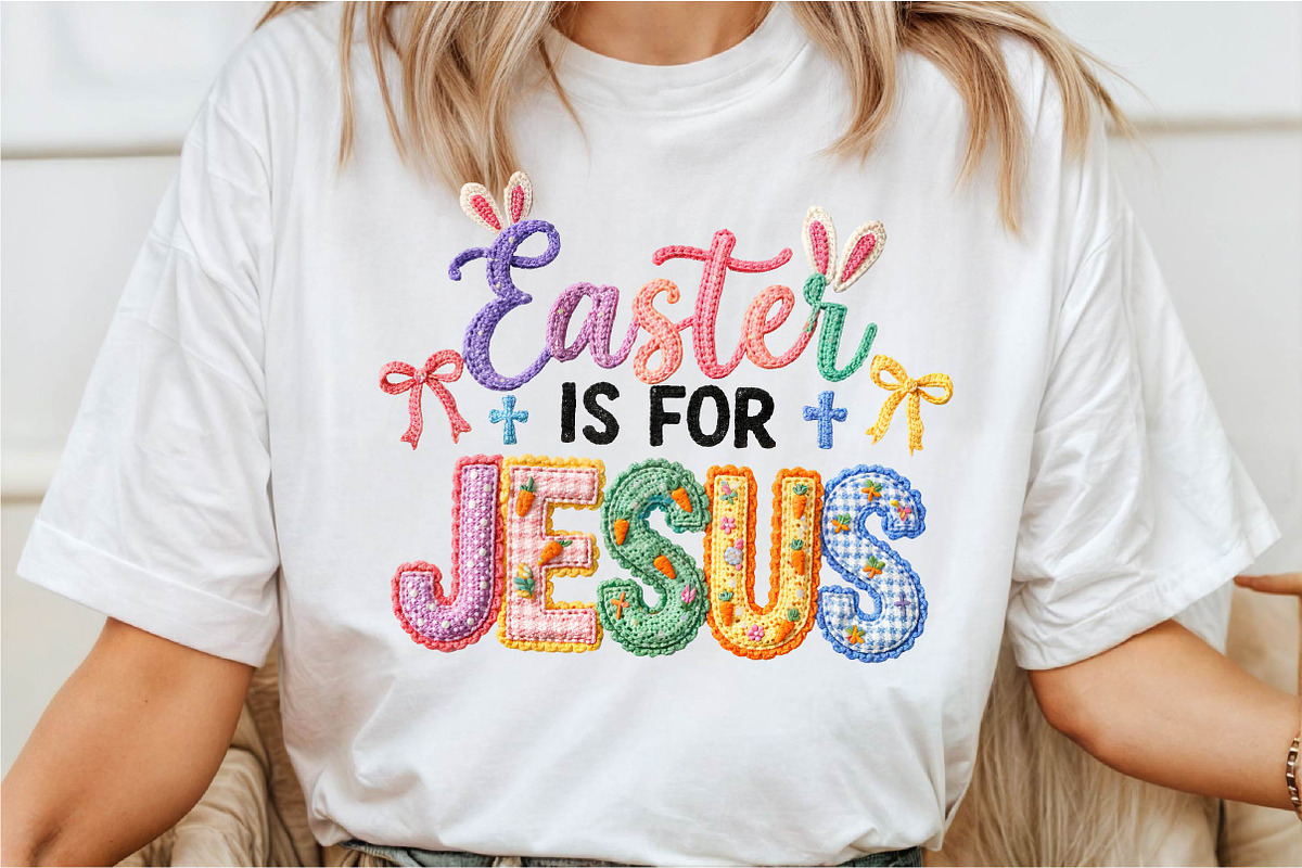 Crochet Easter Is For Jesus png, an Illustration by DreamCafeArt (Photo 3 of 6)