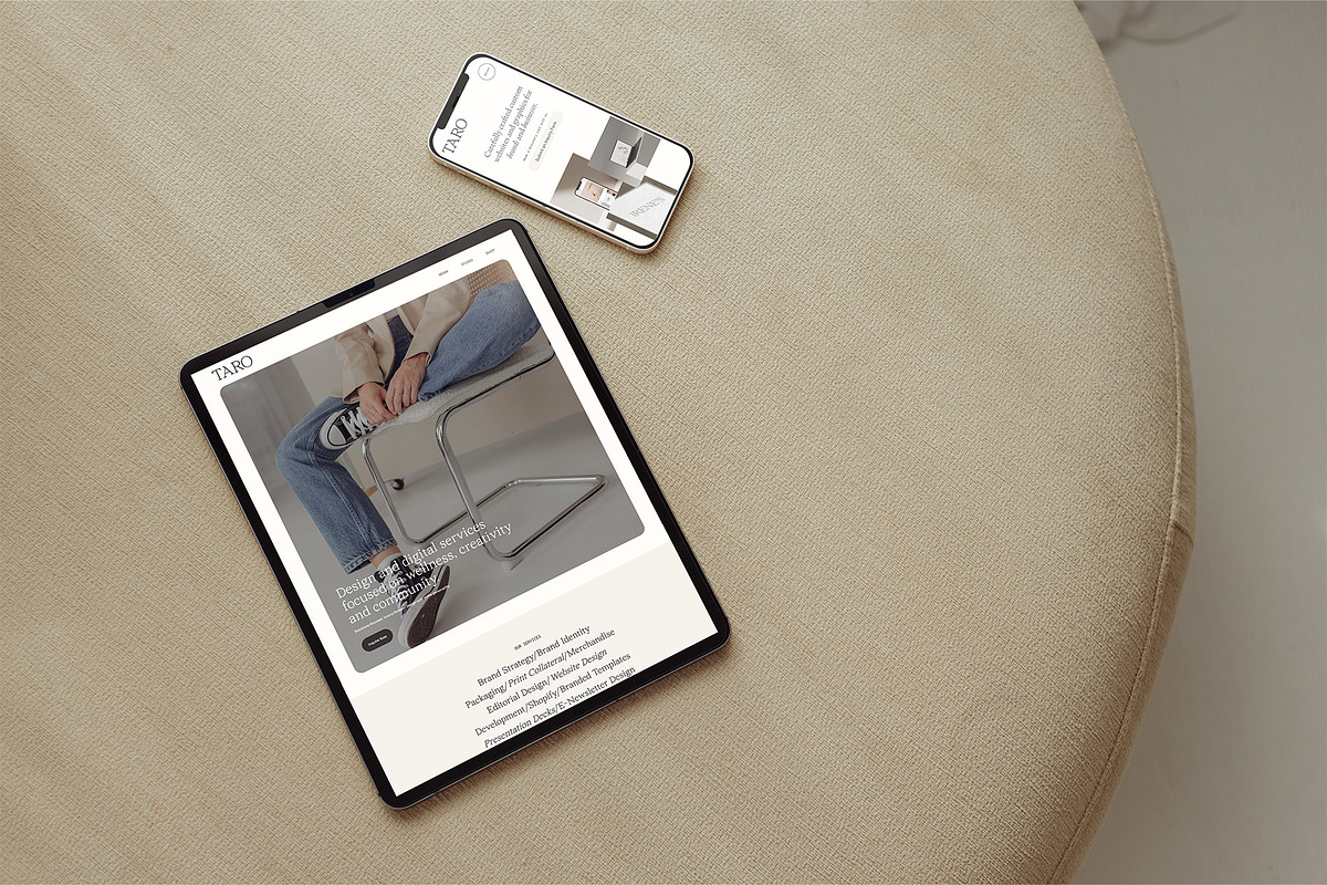Tablet and Phone Mockup | Libra 008, a Device Mockup by TaroDesignCo