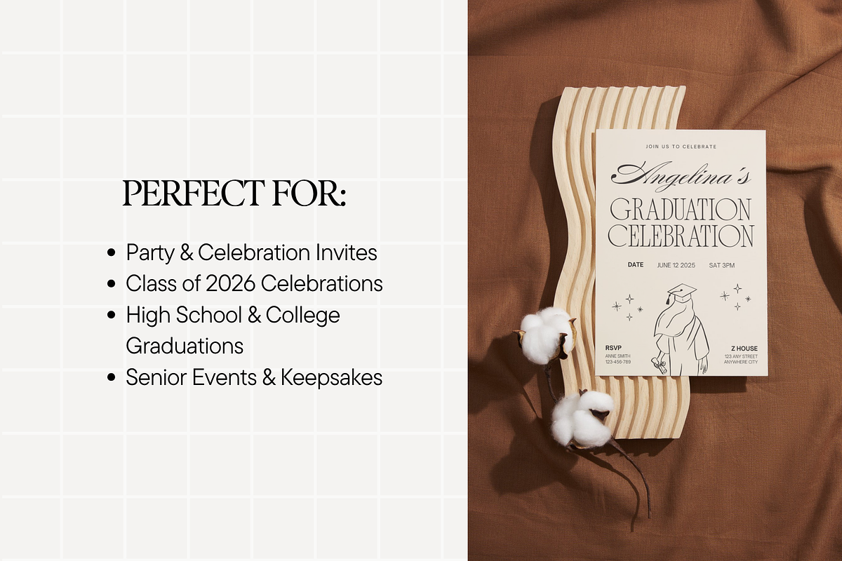 Graduation Party Invitations, an Invitation Template by Anna Design Studio (Photo 6 of 6)
