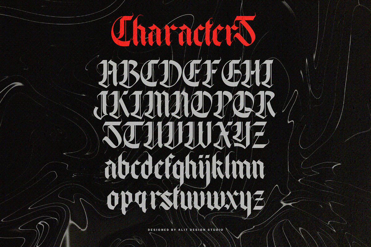 Makhor Metal Blackletter Font, a Blackletter Font by alit design (Photo 2 of 20)