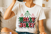Holly Jolly Teacher Christmas SVG, a Graphic by mh_arif (Thumbnail 2 of 4)