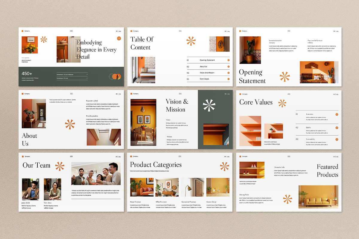 White Green Furniture Company PPT, a Presentation Template by graphicook (Photo 3 of 4)