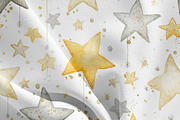 Christmas Star Seamless Pattern, a Decorative Illustration by Pati Charm Studio (Thumbnail 7 of 7)
