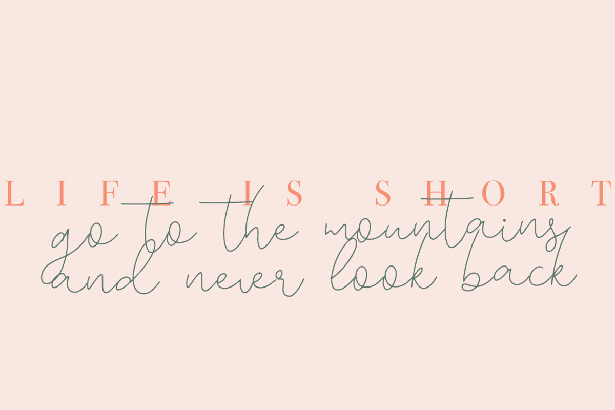 Mountain, a Script Font by Katie Holland (Photo 3 of 7)