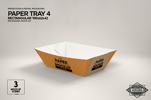 Paper Tray 100x62x42mm Mockup