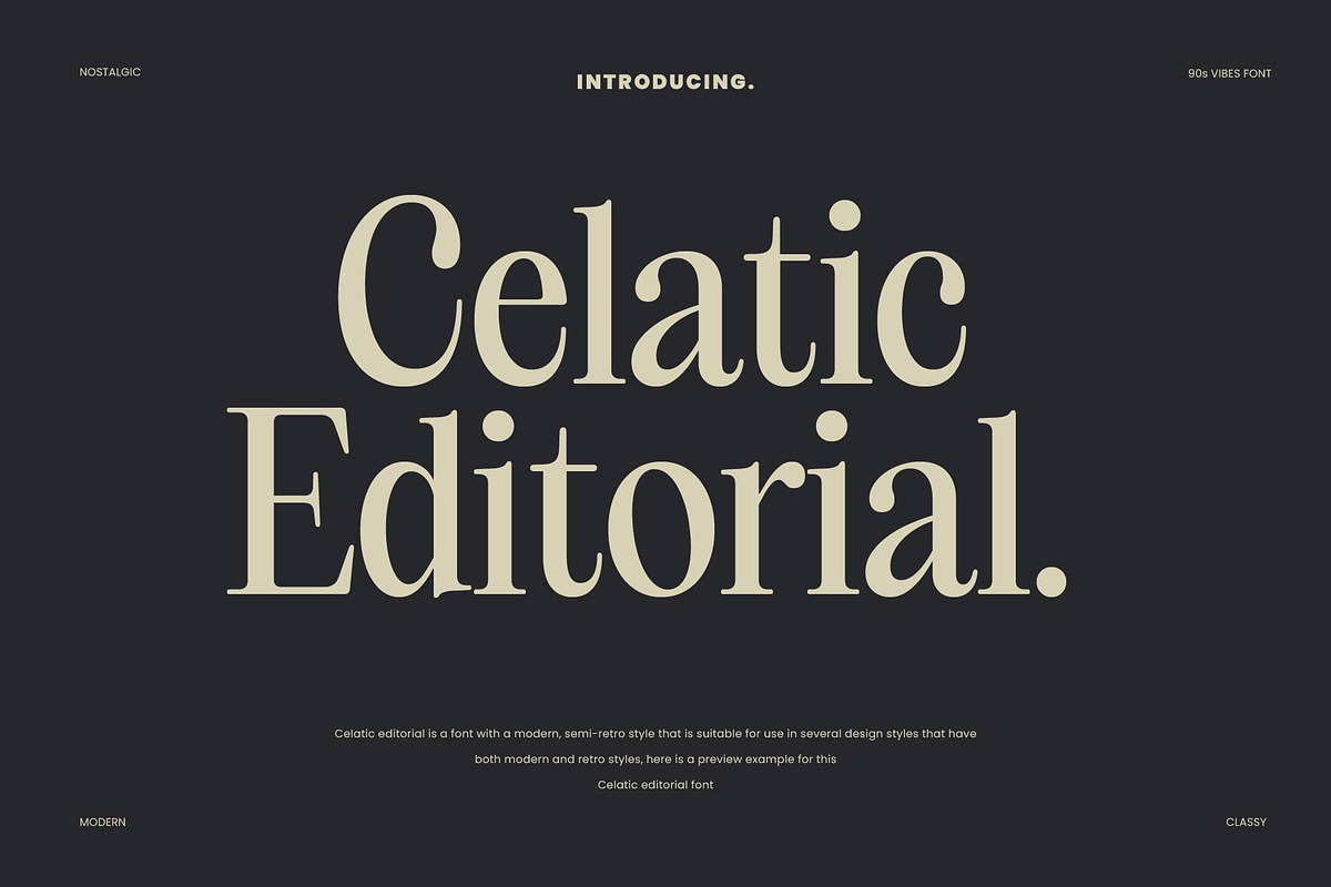 Celatic Editorial, a Serif Font by Rahagita Studio (Photo 1 of 7)