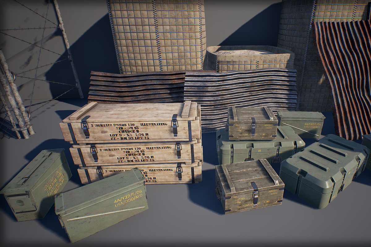 Military Props Pack, a Furniture 3D Model by SilverTM (Photo 1 of 5)