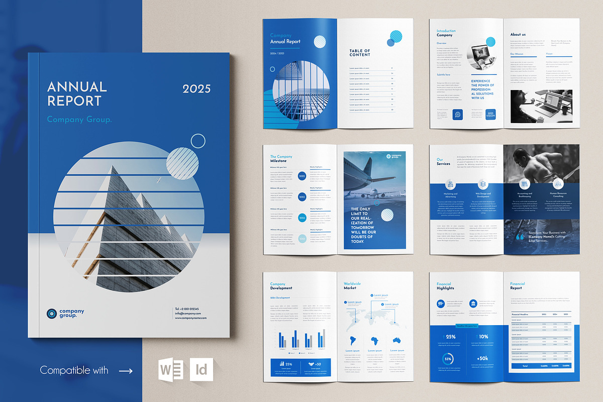 Annual Report | 16 Pages, a Brochure Template by BrochuresFactory (Photo 1 of 7)