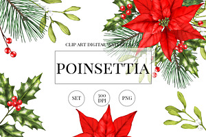 Poinsettia Christmas Png Clipart