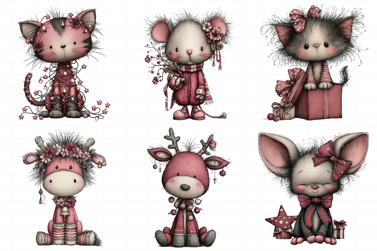 Sweet Christmas Animals PNG Bundle, an Illustration by Daily.Designs (Photo 3 of 5)
