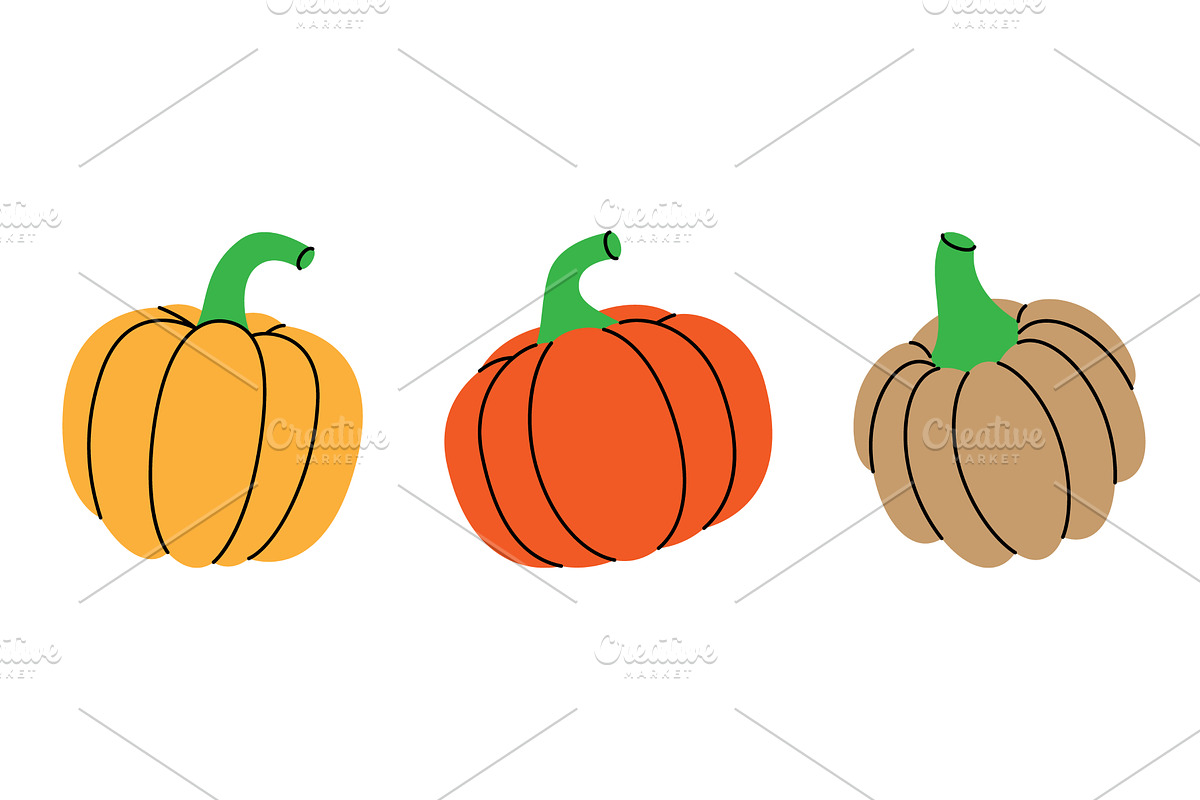 Set of pumpkins. Fresh organic, an Object Illustration by GraphiShop