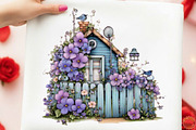 Spring Flower Fence Sublimation Clip, an Illustration by designcity5 (Thumbnail 4 of 5)