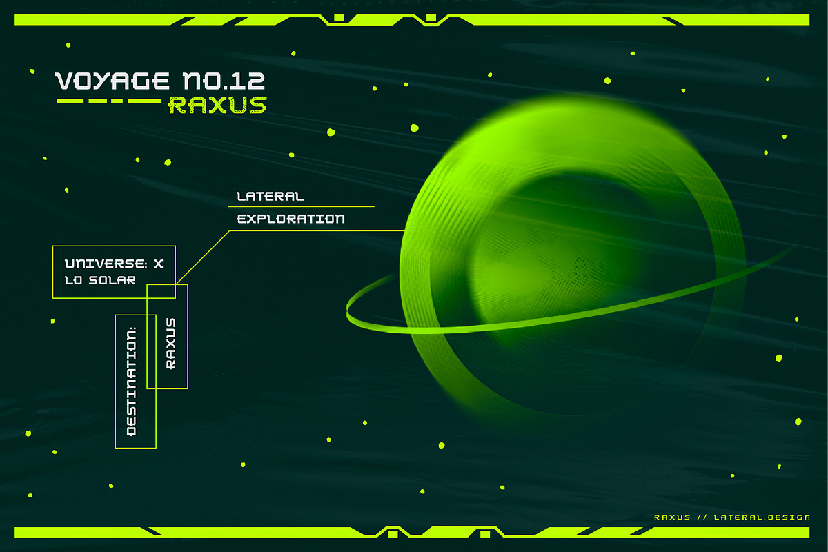 Raxus - Futuristic Font, a Sans Serif Font by Lateral Design (Photo 2 of 11)