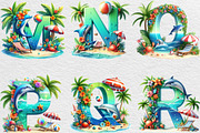 Summer Beach Doodle Alphabet Clipart, an Illustration by Black Bird Studio (Thumbnail 6 of 6)