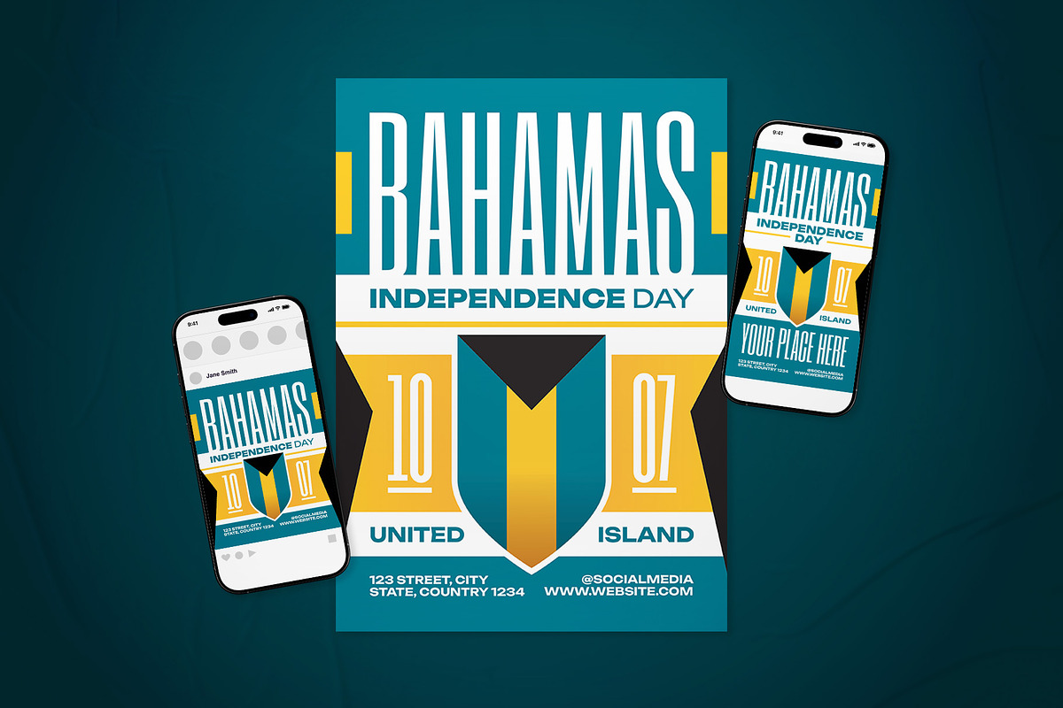 Bahamas Independence Day Flyer Set, a Flyer Template by The Good Store (Photo 1 of 2)
