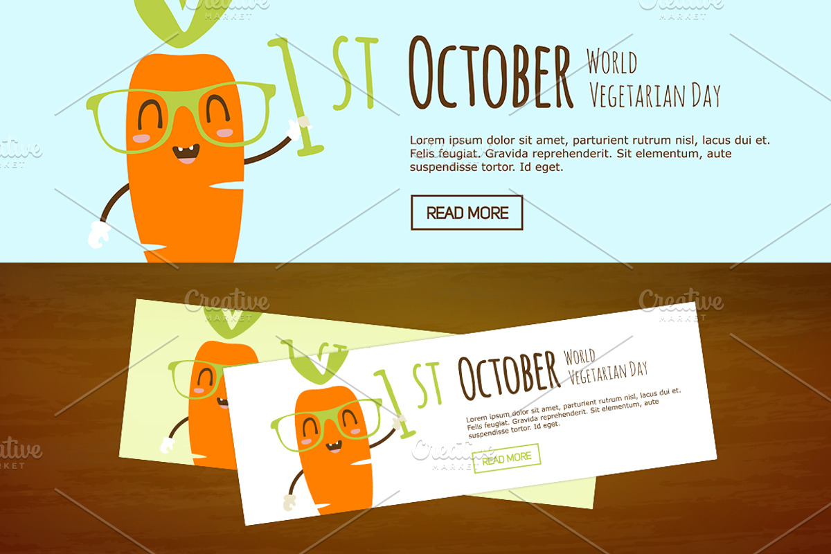 World Vegetarian Day set, a Food Illustration by SunnyWS (Photo 3 of 4)