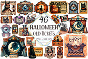 Halloween Old Tickets Clipart, a Graphic by designcity5 (Thumbnail 1 of 5)