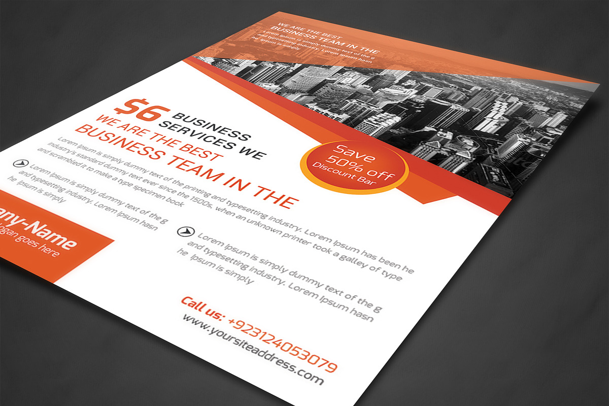 Corporate Business Flyer Template, a Flyer Template by AfzaalGraphics (Photo 3 of 4)