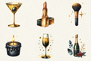 Happy New Year Gold and Black Clipar, an Illustration by DreamCafeArt (Thumbnail 4 of 8)