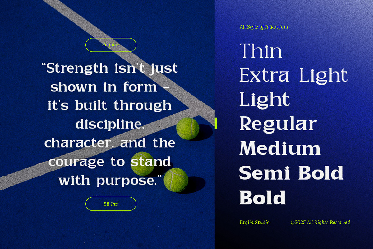 Jalkot - Strong Serif, a Serif Font by ErgibiStudio (Photo 5 of 10)