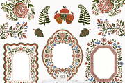 Folk Art Frame Scandinavian Frame, a Decorative Illustration by Invite to Clipart (Thumbnail 2 of 9)