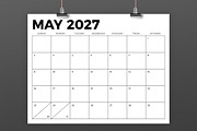 2027 8.5 x 11 Inch Calendar Template, a Stationery Template by Running With Foxes (Thumbnail 3 of 5)