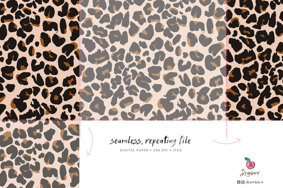 Leopard Print Surface Patterns 136, a Pattern Graphic by Drawberx