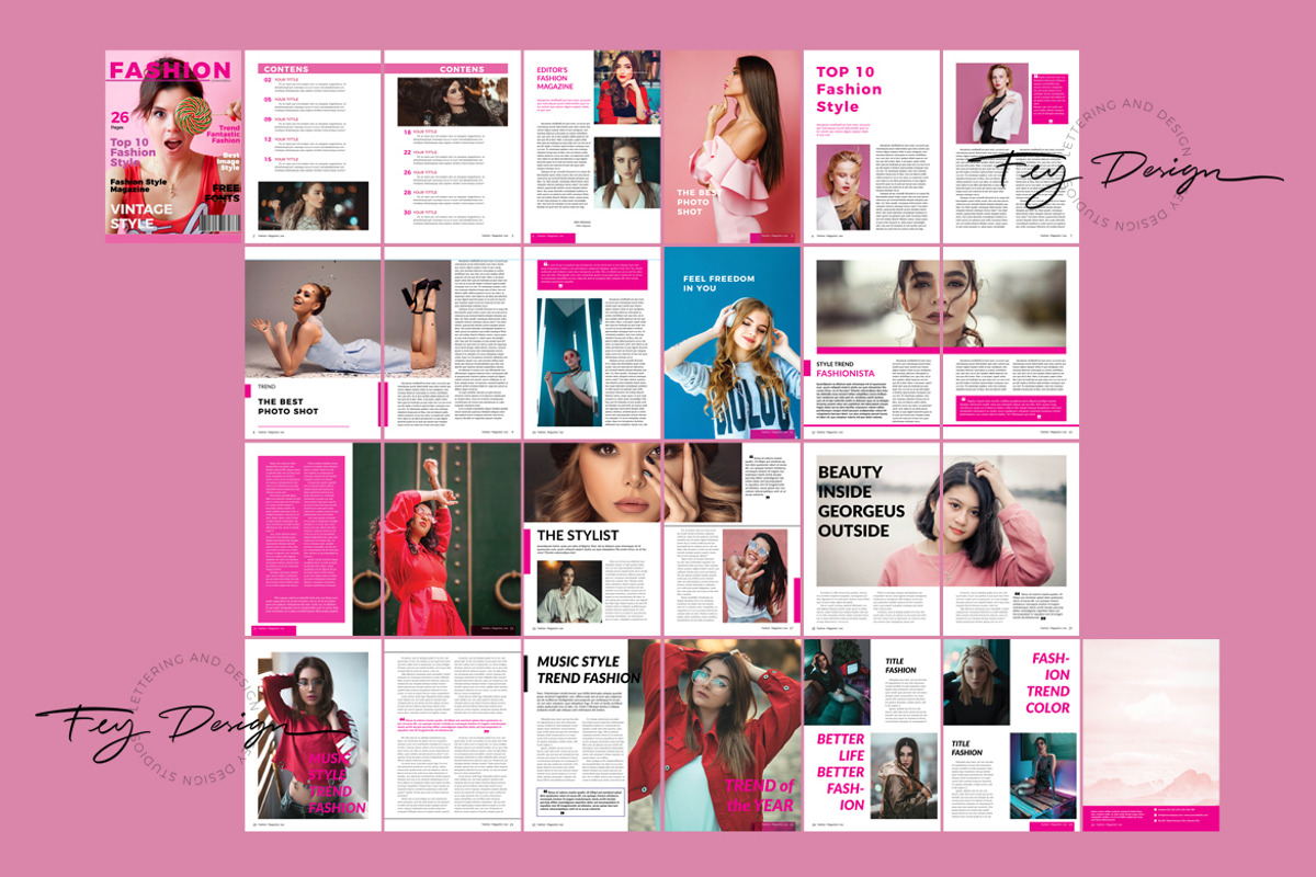Fashion - Magazine Template, a Magazine Template by feydesign (Photo 6 of 6)