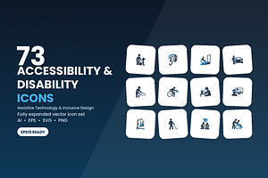 Accessibility & Disability Icons, a Solid Icon by Symbolic Language